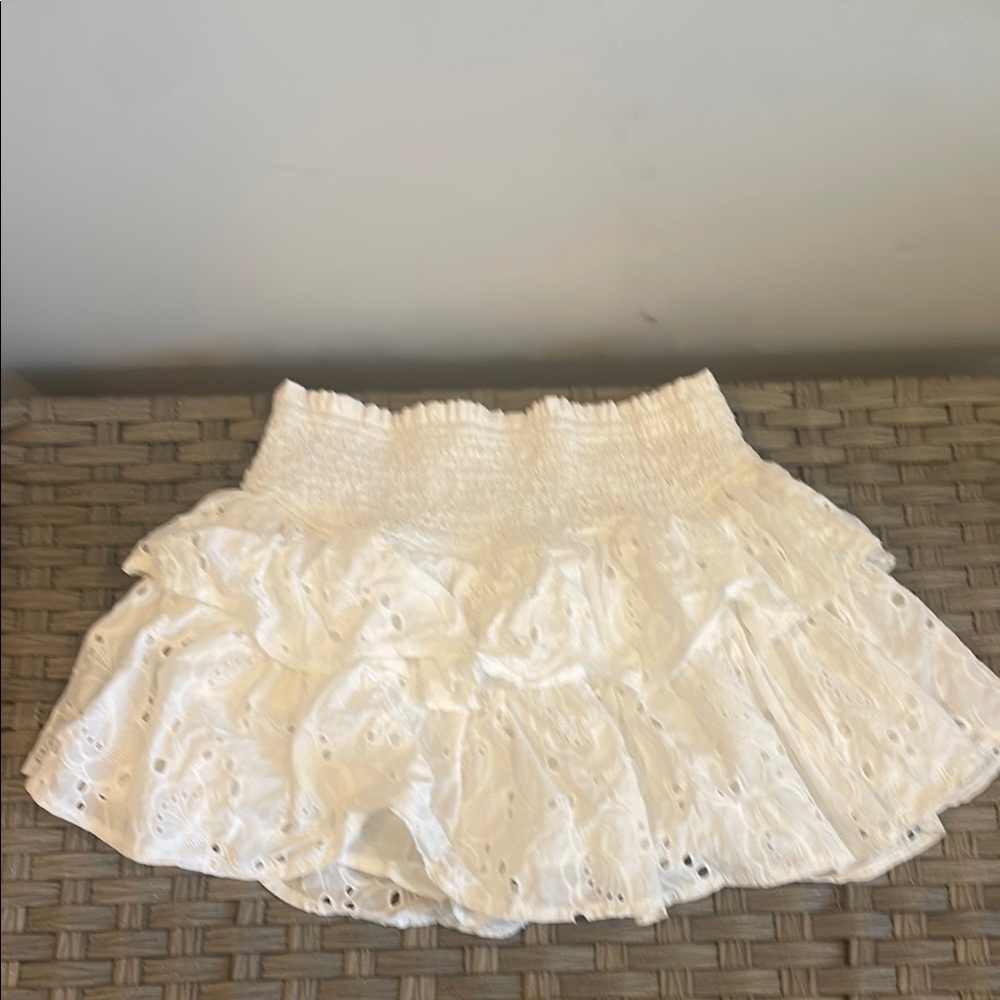 Altar'd State Cream Bubble Mini Skirt for Cocktail